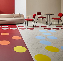 Forbo Allura Material 63584DR7 mustard circle фото 3 | FLOORDEALER